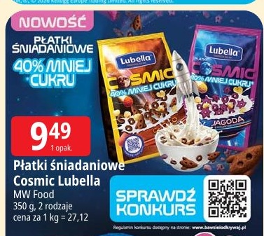 Płatki śniadaniowe Cosmic Lubella w ofercie sklepu E.Leclerc