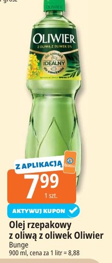 Olej rzepakowy z oliwą z oliwek Oliwier w ofercie sklepu E.Leclerc