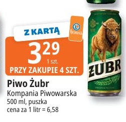 Piwo Żubr w ofercie sklepu E.Leclerc