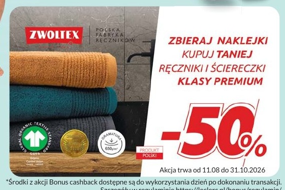 ręcznik Zwoltex w ofercie sklepu E.Leclerc