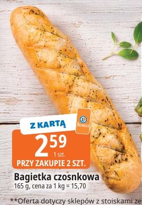 Bagietka czosnkowa w ofercie sklepu E.Leclerc