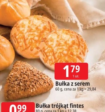 Bułka z serem w ofercie sklepu E.Leclerc