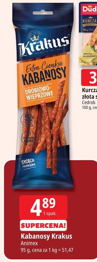 Kabanosy Krakus w ofercie sklepu E.Leclerc