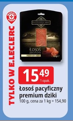 Łosoś pacyficzny premium dziki w ofercie sklepu E.Leclerc