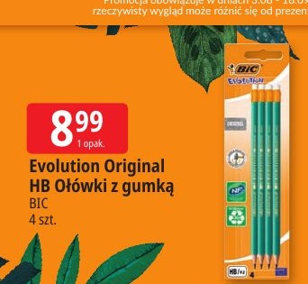Evolution Original HB Ołówki z gumką w ofercie sklepu E.Leclerc