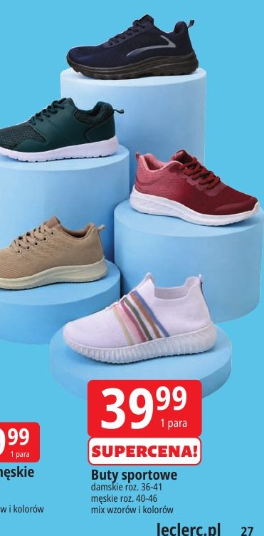 Buty sportowe w ofercie sklepu E.Leclerc
