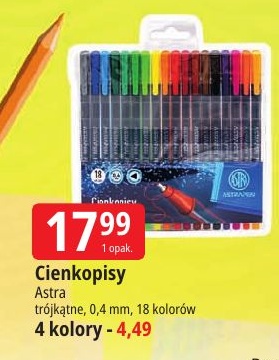 Cienkopisy Astra w ofercie sklepu E.Leclerc