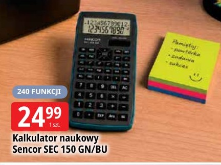 Kalkulator naukowy Sencor SEC 150 GN/BU w ofercie sklepu E.Leclerc