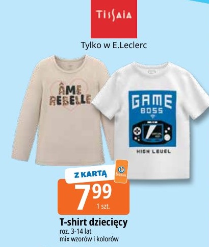T-shirt dziecięcy w ofercie sklepu E.Leclerc