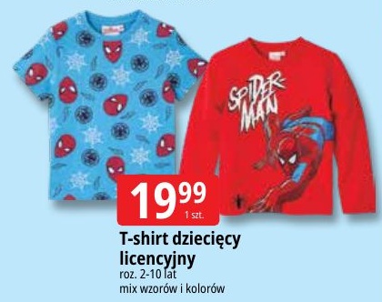 T-shirt dziecięcy licencyjny w ofercie sklepu E.Leclerc