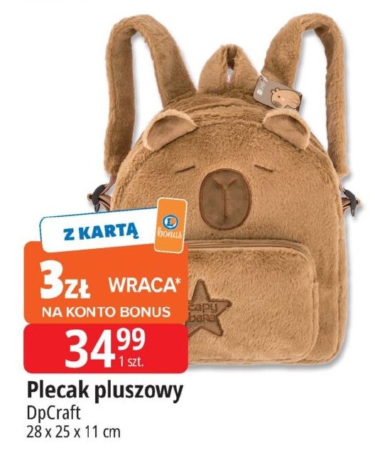 Plecak pluszowy w ofercie sklepu E.Leclerc