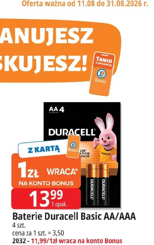 Baterie Duracell Basic AA/AAA w ofercie sklepu E.Leclerc