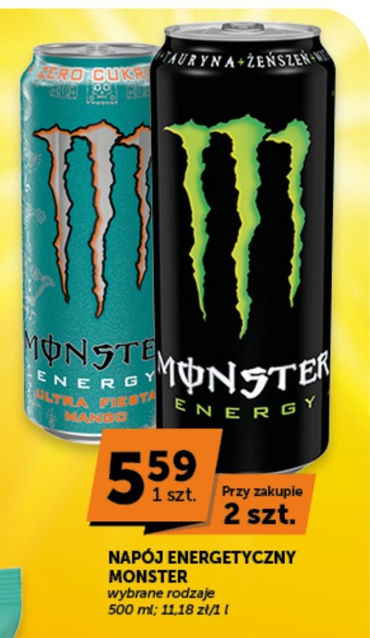 Napój energetyczny Monster w ofercie sklepu Euro Sklep