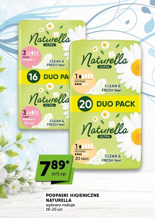 Podpaski higieniczne Naturella w ofercie sklepu Euro Sklep