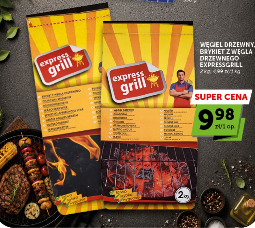 Węgiel drzewny, brykiet z węgla drzewnego Expressgrill w ofercie sklepu Euro Sklep