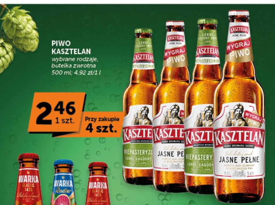 Piwo Kasztelan w ofercie sklepu Euro Sklep