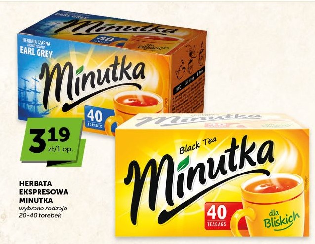 Herbata ekspresowa Minutka w ofercie sklepu Euro Sklep