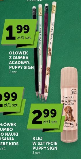 Ołówek z gumką Academy, Puppy Sign w ofercie sklepu Euro Sklep
