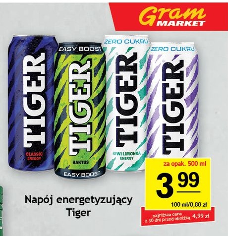 Napój energetyzujący TIGER w ofercie sklepu Gram Market