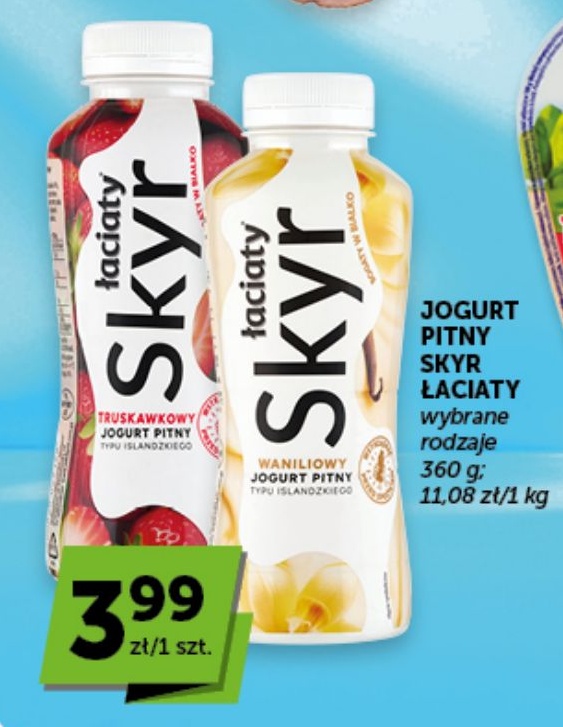 Jogurt pitny Łaciaty Skyr w ofercie sklepu groszek