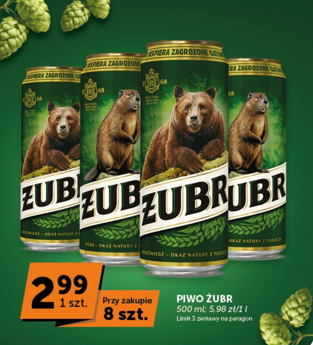 piwo Żubr w ofercie sklepu groszek