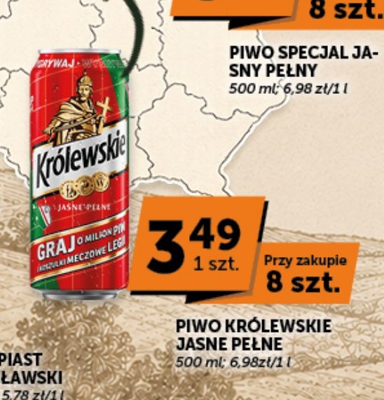 Piwo Królewskie jasne pełne w ofercie sklepu groszek