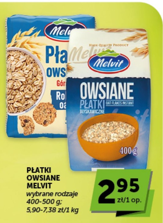 Płatki owsiane Melvit w ofercie sklepu groszek