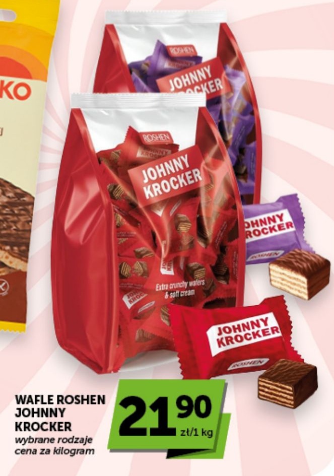 Wafle Roshen Johnny Krocker w ofercie sklepu groszek