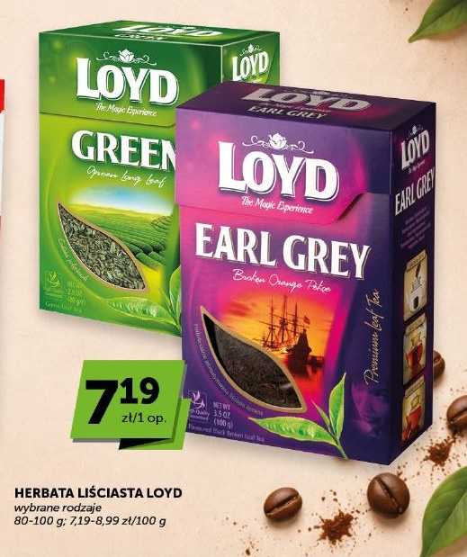 Herbata liściasta Loyd w ofercie sklepu groszek