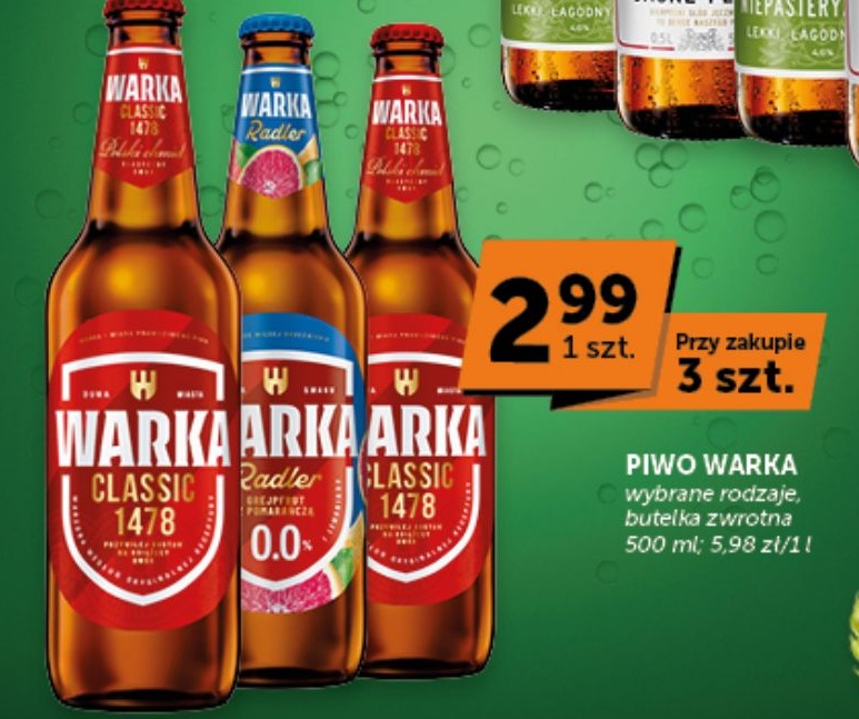 Piwo Warka w ofercie sklepu groszek