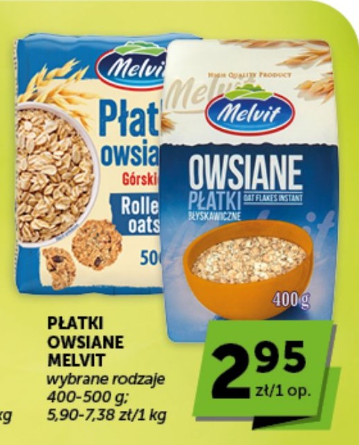Płatki owsiane Melvit w ofercie sklepu groszek