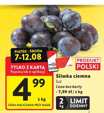 Śliwka ciemna w ofercie sklepu Intermarche