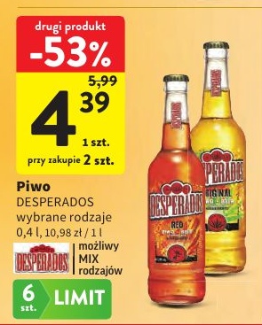 Piwo Desperados w ofercie sklepu Intermarche