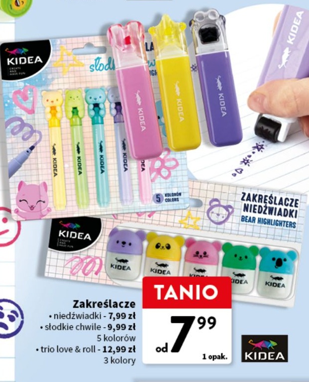 zakreślacze niedźwiadki w ofercie sklepu Intermarche