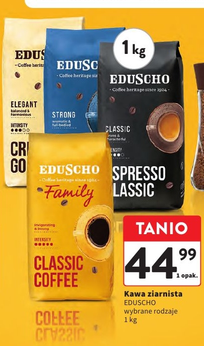 Kawa ziarnista Eduscho w ofercie sklepu Intermarche