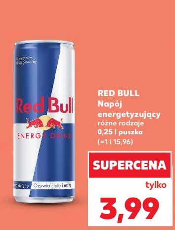 Napój energetyzujący Red Bull w ofercie sklepu Kaufland
