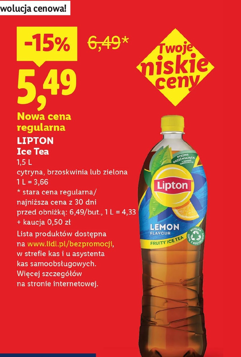 Lipton Ice Tea w ofercie sklepu LIDL