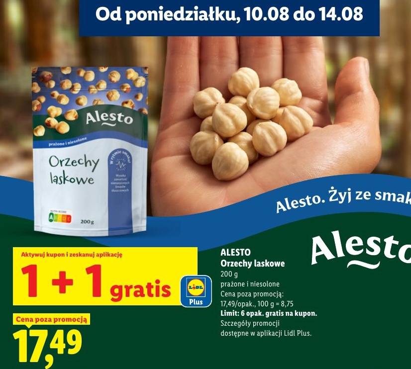 Orzechy laskowe w ofercie sklepu LIDL