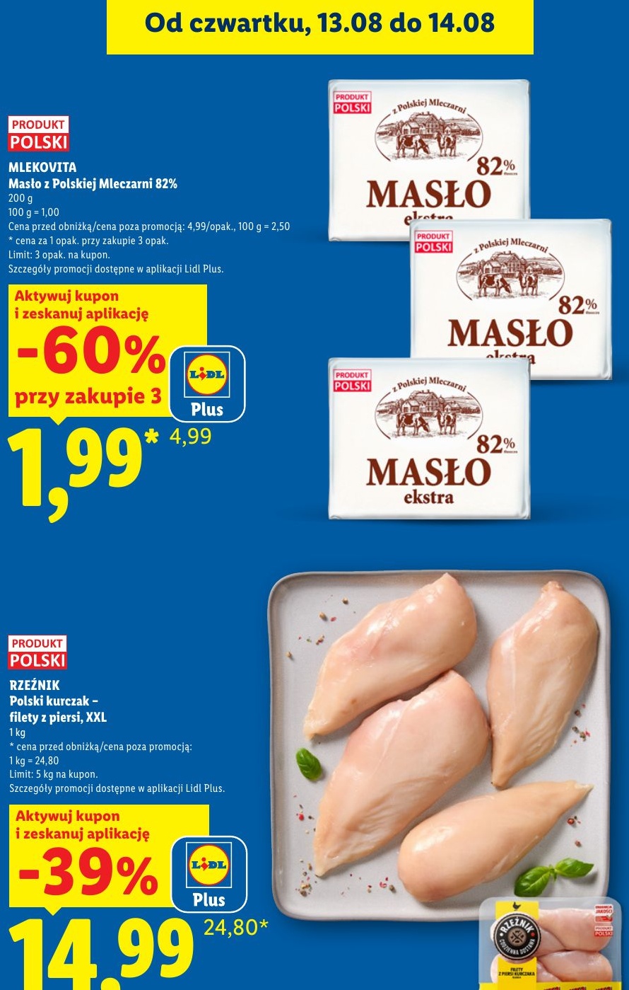 Masło z Polskiej Mleczarni 82% w ofercie sklepu LIDL