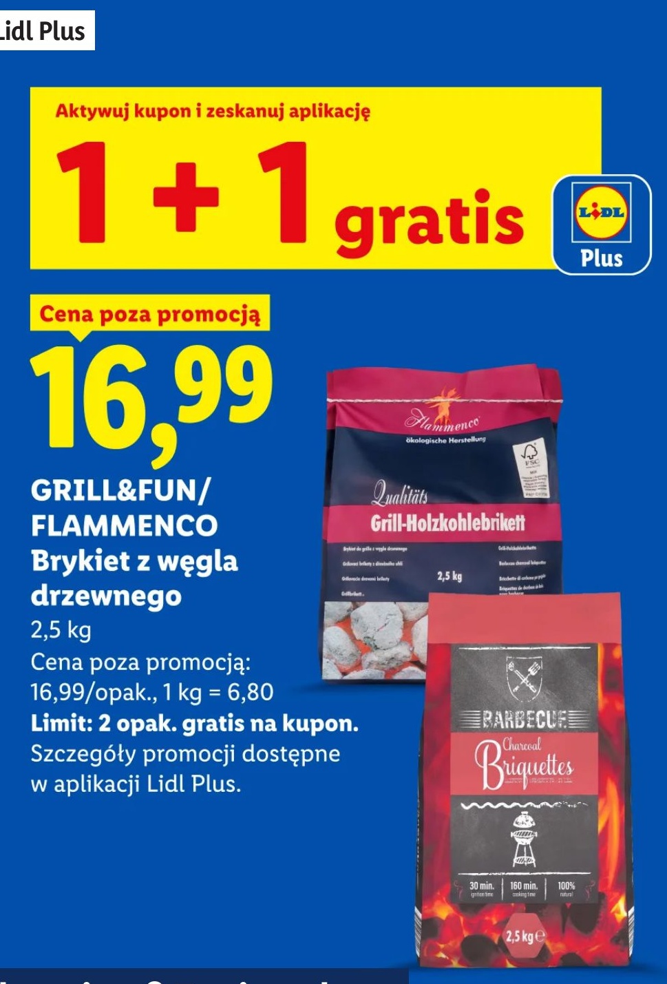 Brykiet z węgla drzewnego w ofercie sklepu LIDL