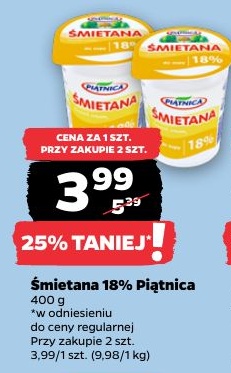 Śmietana 18% w ofercie sklepu NETTO