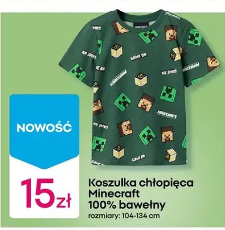 Koszulka chłopięca Minecraft w ofercie sklepu PEPCO
