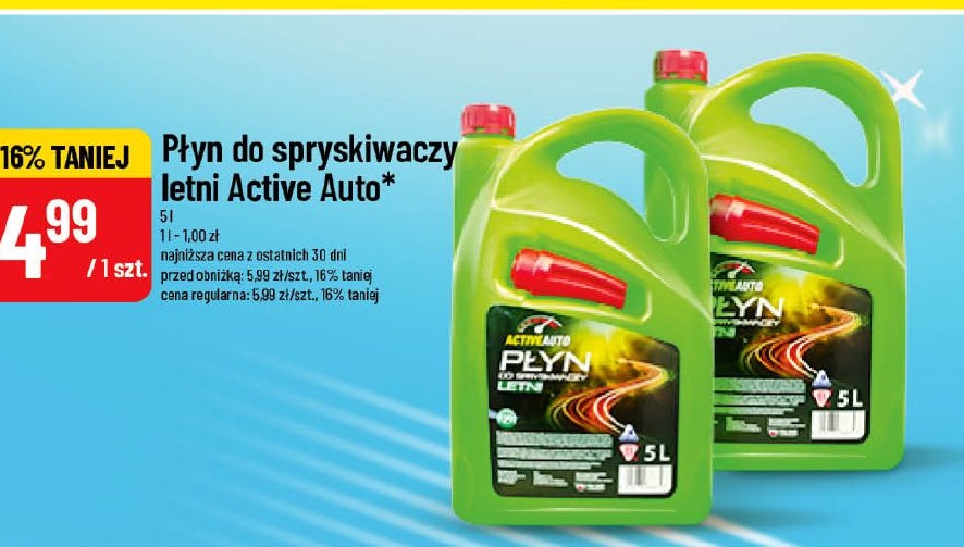 Płyn do spryskiwaczy letni Active Auto w ofercie sklepu POLOmarket