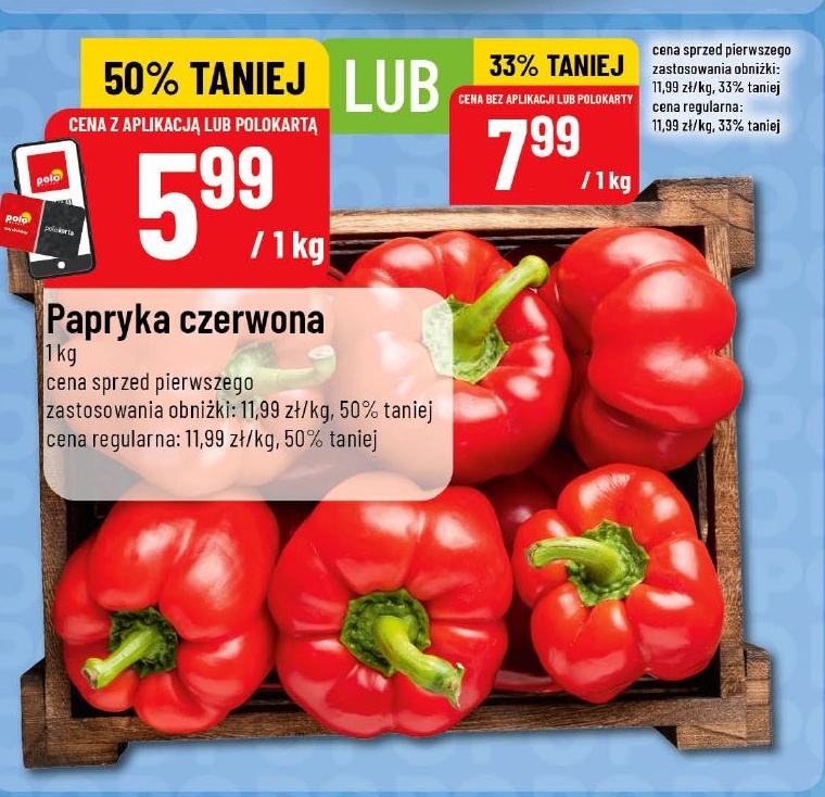 Papryka czerwona w ofercie sklepu POLOmarket