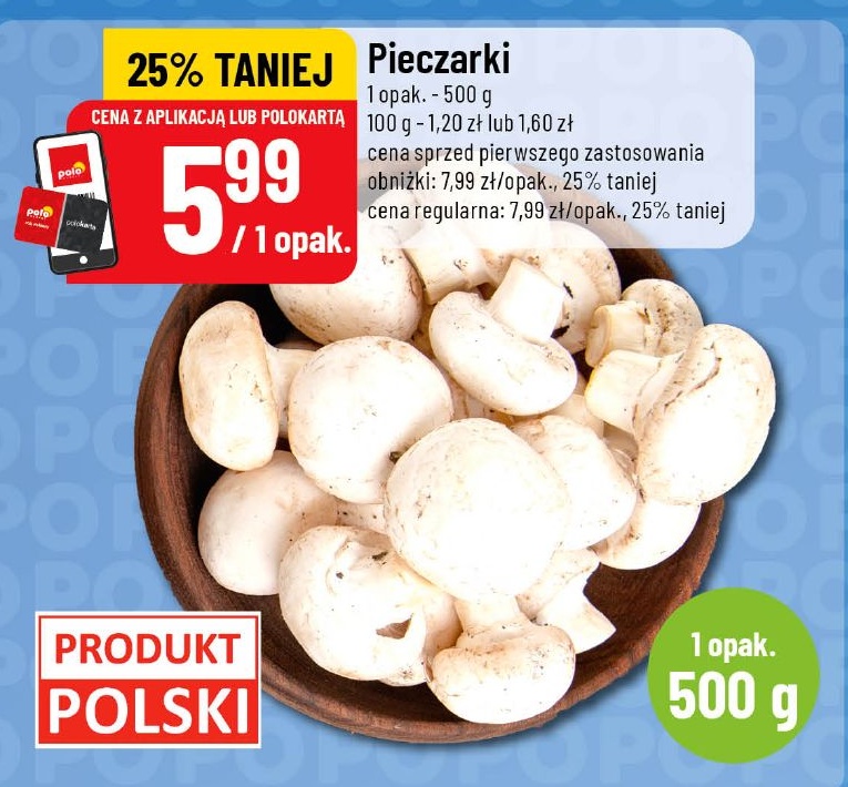 Pieczarki w ofercie sklepu POLOmarket