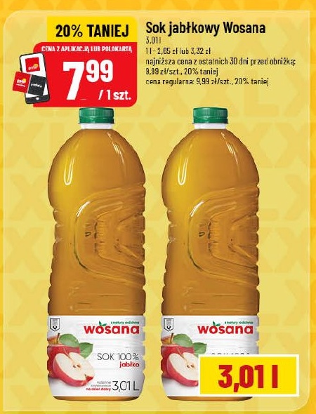 Sok Wosana jabłkowy w ofercie sklepu POLOmarket
