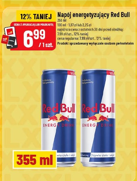 Napój energetyzujący Red Bull w ofercie sklepu POLOmarket