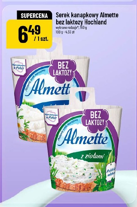 Serek kanapkowy Almette bez laktozy w ofercie sklepu POLOmarket