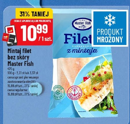 Mintaj filet bez skóry Master Fish w ofercie sklepu POLOmarket