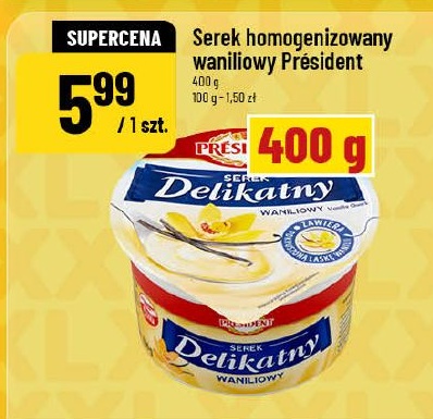 Serek homogenizowany waniliowy Président w ofercie sklepu POLOmarket